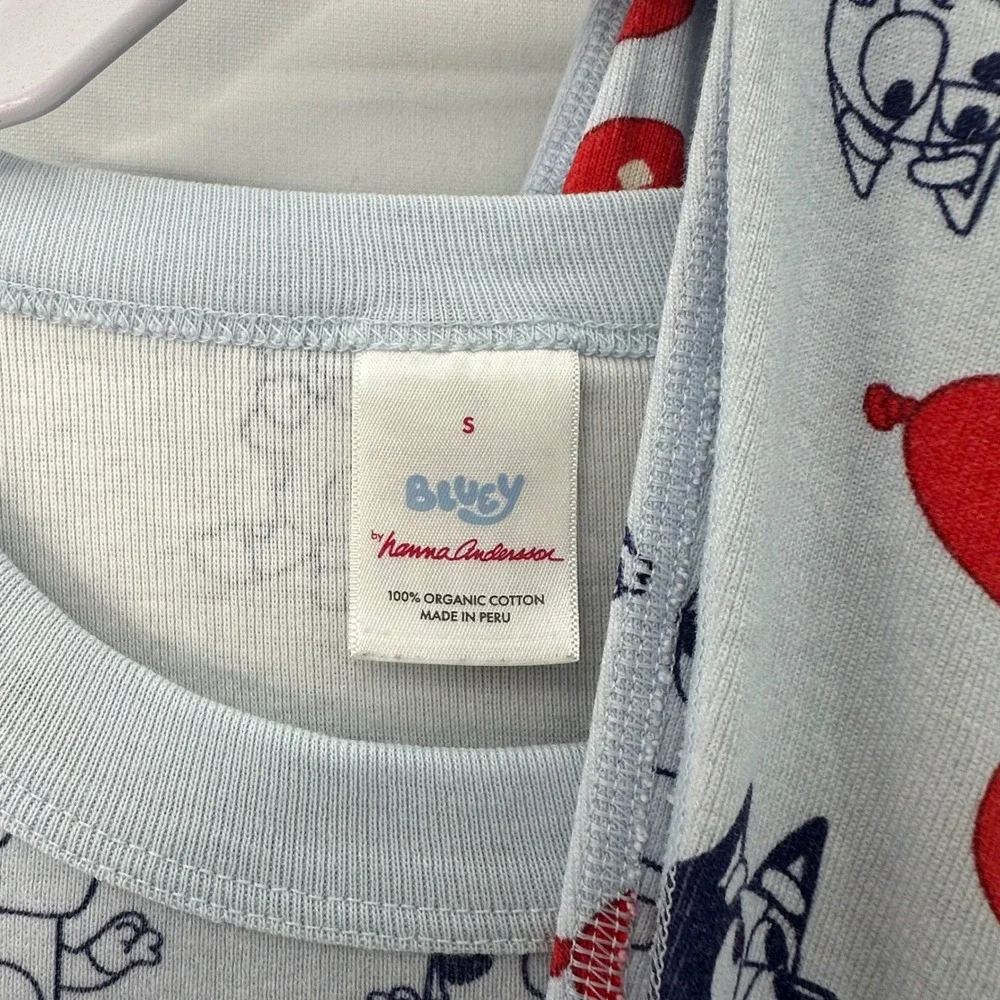 Hanna Andersson x Bluey Women Pajama Set Long Sleeve Pants Size S Organic Cotton